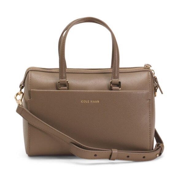 COLE HAAN Leather The Meritt Satchel - Picture 1 of 4
